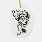 Clownverzierung Keramikornament (Hinten)