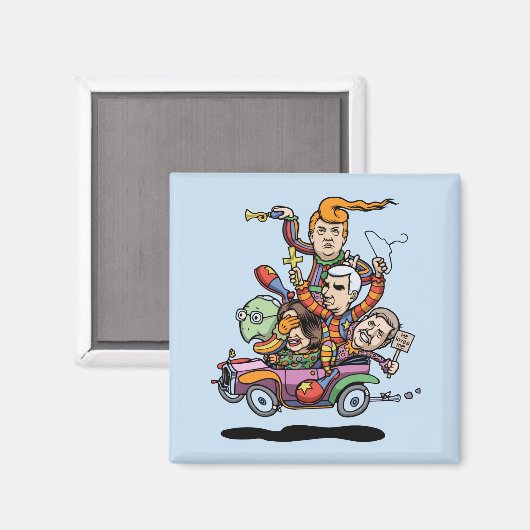 Clownwagen 5-19 magnet (Vorderseite/Rückseite)