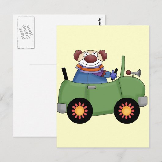 Clownwagen Postkarte (Vorne/Hinten)