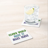 Clownwelt Rechteckiger Pappuntersetzer (Vor Ort)