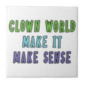 Clownworld Keramik Tile Fliese (Vorderseite)