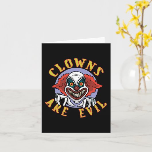 Clows are Evil Note Karte (Gelbe Blume)