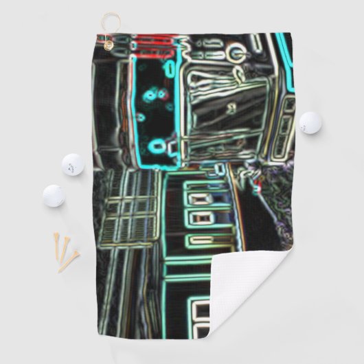 CLRV Neon at stn Golf Towel Golfhandtuch (Insitu)