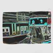 CLRV Neon at stn Golf Towel Golfhandtuch (Horizontal)