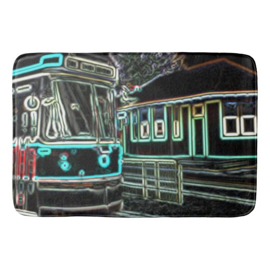CLRV Neon at stn Large Bath Mat Badematte (Vorderseite)