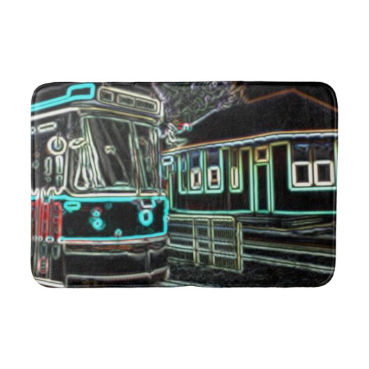 CLRV Neon at stn Medium Bath Mat Badematte (Vorderseite)
