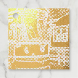 CLRV Neon at stn Square Foil Favor Tag
