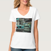 CLRV Neon at stn Womens V-Neck T - Shirt (Vorderseite)