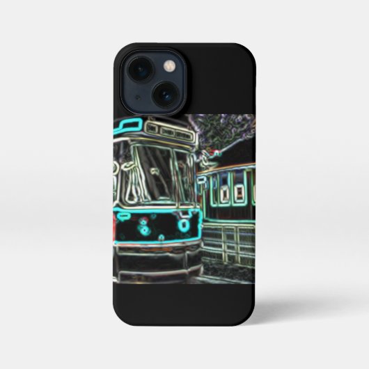 CLRV Neon auf stn iPhone Mini Handy Case iPhone Hülle (Rückseite)