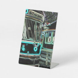 CLRV Neon bei stn 10cm x 15cm Pedestal-Zeichen Sockelschild