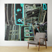 CLRV Neon bei stn Extra Large Tapestry Wandteppich (Beispiel (Horizontal))