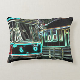 CLRV Neon stn Cotton Accent Pillow Dekokissen