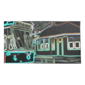 CLRV Neon stn King Size Dual Pillowcases Kissenbezug (Rückseite-Links)