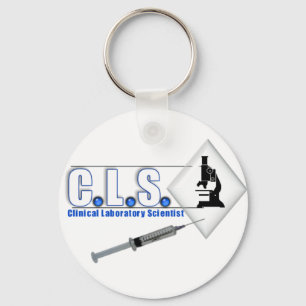 CLS BLUE LOGO W/MICROSCOPE - LABRADOR WISSENSCHAFT SCHLÜSSELANHÄNGER