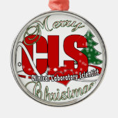 CLS CHRISTMAS Klinischer Laborwissenschaftler Silbernes Ornament (Vorne)
