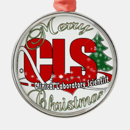 CLS CHRISTMAS Klinischer Laborwissenschaftler Silbernes Ornament