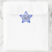 CLS FunBlue LOGO - KLINISCHER LABORWISSENSCHAFTLER Stern-Aufkleber (Tasche)