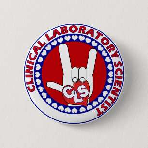 CLS KLINISCHES LABOR WISSENSCHAFTLER I LIEBE LOGO  BUTTON