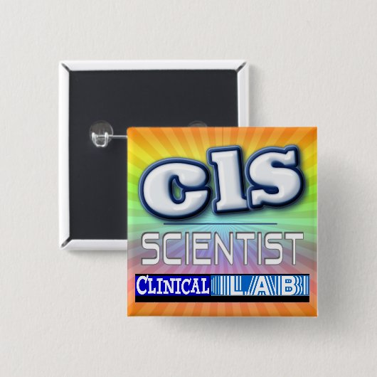 CLS LOGO - KLINISCHER LABORwissenschaftler Button (Vorne & Hinten)