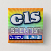 CLS LOGO - KLINISCHER LABORwissenschaftler Button (Vorderseite)