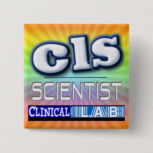 CLS LOGO - KLINISCHER LABORwissenschaftler Button (Vorderseite)