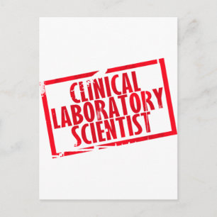 CLS RUBBER STAMPED KLINISCHEN LABORWISSENSCHAFTLER POSTKARTE