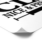 CLS SLOGAN NICE UND PRÄZISE KLINISCHE LABRADOR WIS POSTER (Ecke)