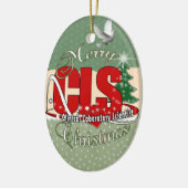 CLS WEIHNACHTENklinischer Laborwissenschaftler Keramikornament (Links)