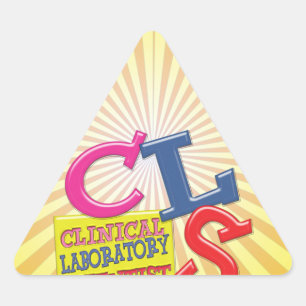CLS WHIMSICAL KLINICAL LABORATORY SCIENTIST DREIECKIGER AUFKLEBER