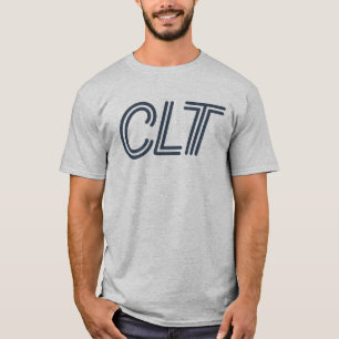 CLT Charlotte Airport Code - Moderne Luftfahrt T-Shirt