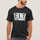 CLT Charlotte NC USA Travel Souvenir Black Text T-Shirt (Vorderseite)