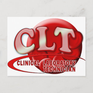 CLT KLINISCHES LABORTECHNISCHES SCHWOOSH-LOGO POSTKARTE