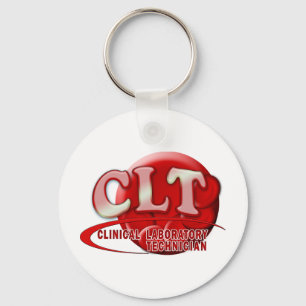 CLT KLINISCHES LABORTECHNISCHES SCHWOOSH-LOGO SCHLÜSSELANHÄNGER