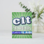 CLT-LOGO - KLINISCHE LABORTECHNIK POSTKARTE (Stehend Vorderseite)
