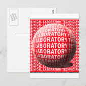 CLT SPHERE BLUTDROP KLINISCHE LABORTECH POSTKARTE (Vorne/Hinten)