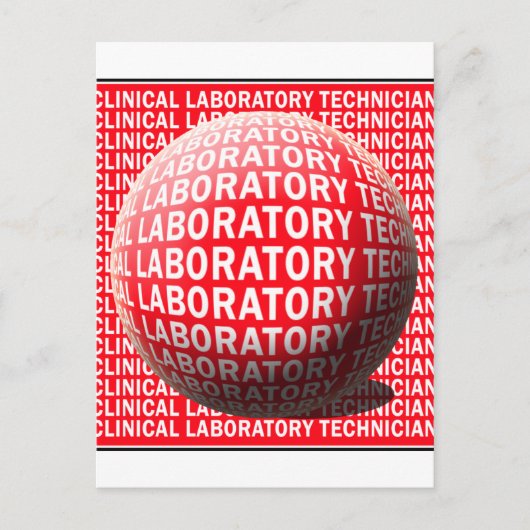CLT SPHERE BLUTDROP KLINISCHE LABORTECH POSTKARTE (Vorderseite)