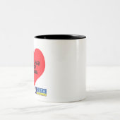 CLTA Zazzle Herz - Sprachen Brückenbau Zweifarbige Tasse (Mittel)