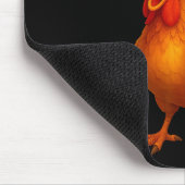 Clu-cluck-clu Funny Rooster Chicken Hilarious Farm Mousepad (Ecke)