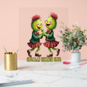 Cluaran Ceilidh Club Scottish Thistles Wearing Acrylschild (Hochzeit)