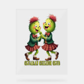 Cluaran Ceilidh Club Scottish Thistles Wearing Acrylschild (Vorderseite)