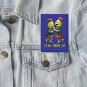 Cluaran Ceilidh Club Scottish Thistles Wearing Button (Insitu)