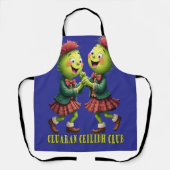 Cluaran Ceilidh Club Scottish Thistles Wearing Schürze (Vorderseite)