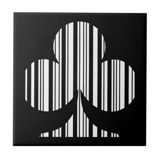 CLUB BAR CODE Kartenzeichen Anzug Barcode Muster Fliese (Vorderseite)