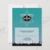 Club Bar Mitzvah Navy Aquamarin UAWG Replik Card RSVP Karte (Vorderseite)