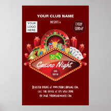Club Casino Night Party personalisiertes Foto