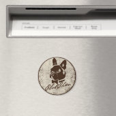 CLUB CHIEN Distressives Logo Magnet (In Situ (Geschirrspüler))