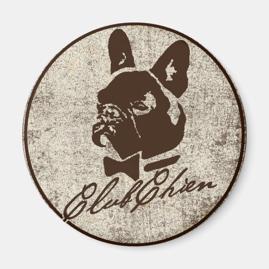 CLUB CHIEN Distressives Logo Magnet (Vorne)