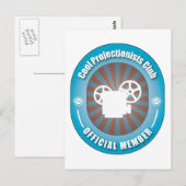 Club cool Projectionist Postkarte (Vorne/Hinten)
