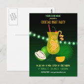 Club/Corporate Cocktail Party Einladung Postkarte (Vorne/Hinten)