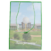 Club/Corporate Golf Turnier hinzufügen Logo und Fo Mittlere Geschenktüte (Rückseite)